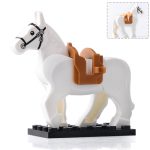 Medieval Saddled Warhorse Riding Mounts Custom Brick Compatible Minifigure Toy