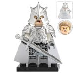 Game of Thrones Kingsguard Silver Royal Protector with Shiny Armor Custom Brick Compatible Minifigure Toy