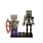 Steve in Armour with Wither Skeleton