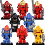 Warhammer 40K Space Marines Blood Angels Black Templars Ultramarines Veterans Blood Ravens Imperial Fists Custom Brick Compatible Minifigure Toy