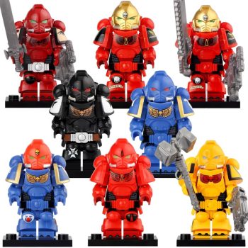 Warhammer 40K Space Marines Blood Angels Black Templars Ultramarines Veterans Blood Ravens Imperial Fists Custom Brick Compatible Minifigure Toy