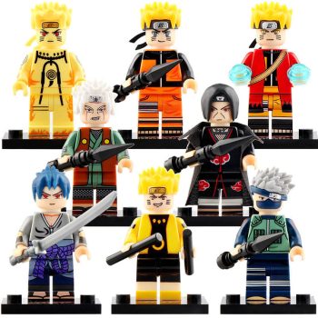 Naruto Uzumaki Uchiha Sasuke Uchiha Itachi Jiraiya Hatake Kakashi Anime Naruto Shippuden Custom Brick Compatible Minifigure Toy