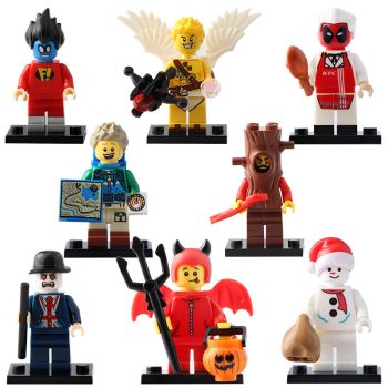 Hiker Colonel Sanders Snowman Vampire Leicester Adult Cupid Freakazoid Little Devil Crook Brick Compatible Minifigure Toy