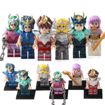 Athena Pegasus Seiya Cygnus Hyoga Dragon Shiryu Andromeda Shun Phoenix Ikki Saint Seiya Knights of the Zodiac Brick Compatible Minifigure Toy