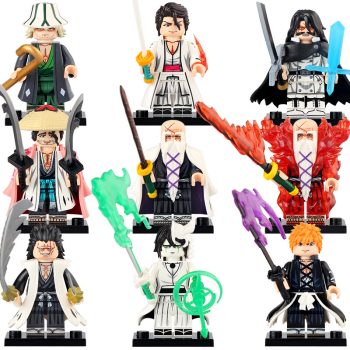 Kenpachi Ichigo Ulquiorra Yhwach Shunsui Sosuke Kisuke Genryusai Anime Bleach Custom Brick Compatible Minifigure Toy