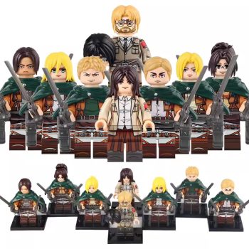 Erwin Smith Annie Leonhart Zeke Yeager Reiner Braun Hange Zoe Historia Reiss Ymir Pieck Finger Anime Attack on Titan Custom Brick Compatible Minifigure Toy